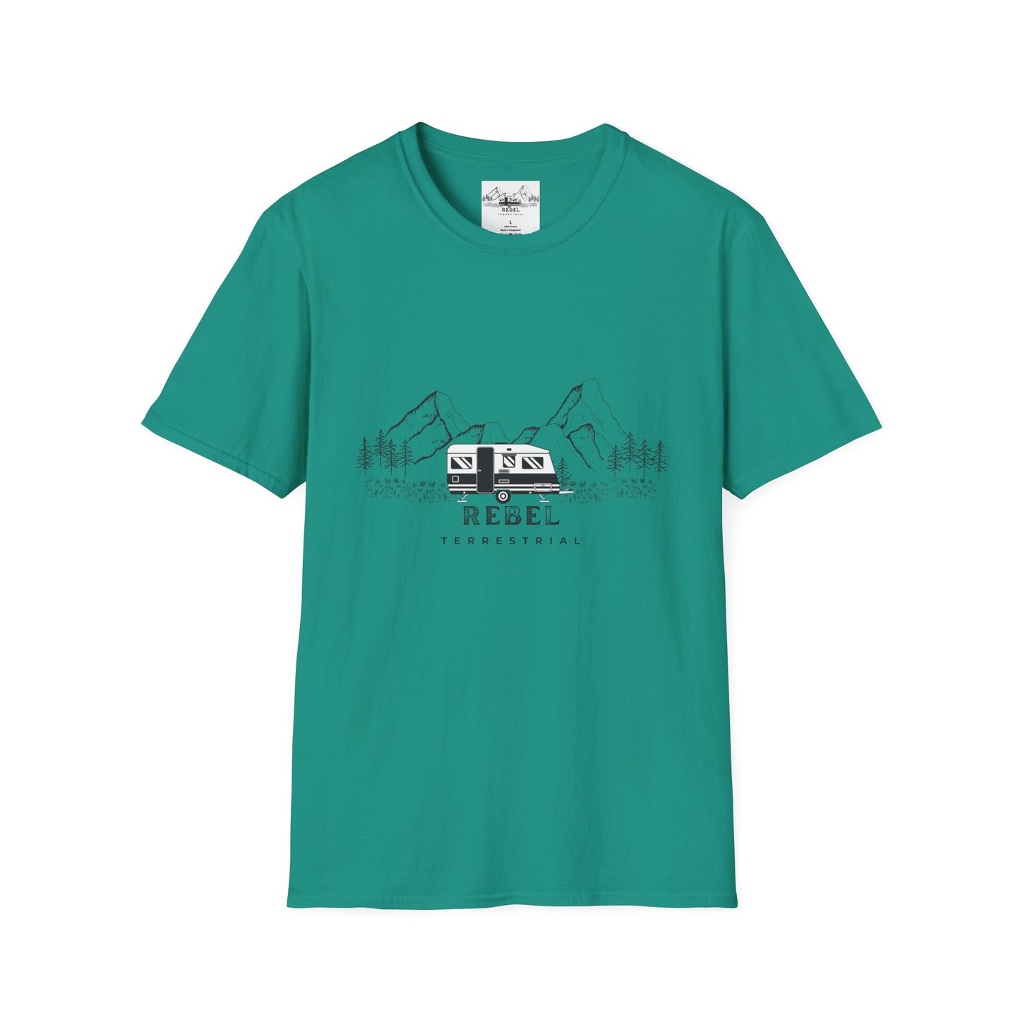 Rebel Terrestrial Mountain RV T-Shirt – For Nomads, Rebels, and Outdoor Souls