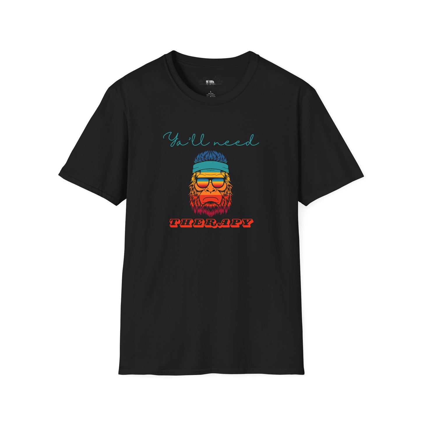 Y’all Need Therapy – Rainbow Bigfoot T-Shirt | Unisex Softstyle Tee