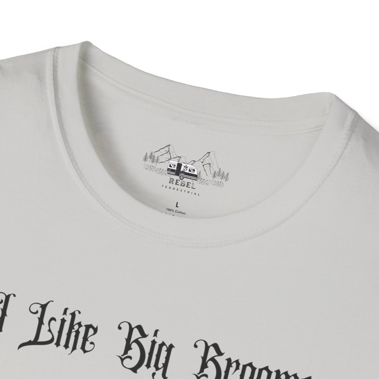 "I Like Big Brooms" Gothic Witch Unisex T-Shirt