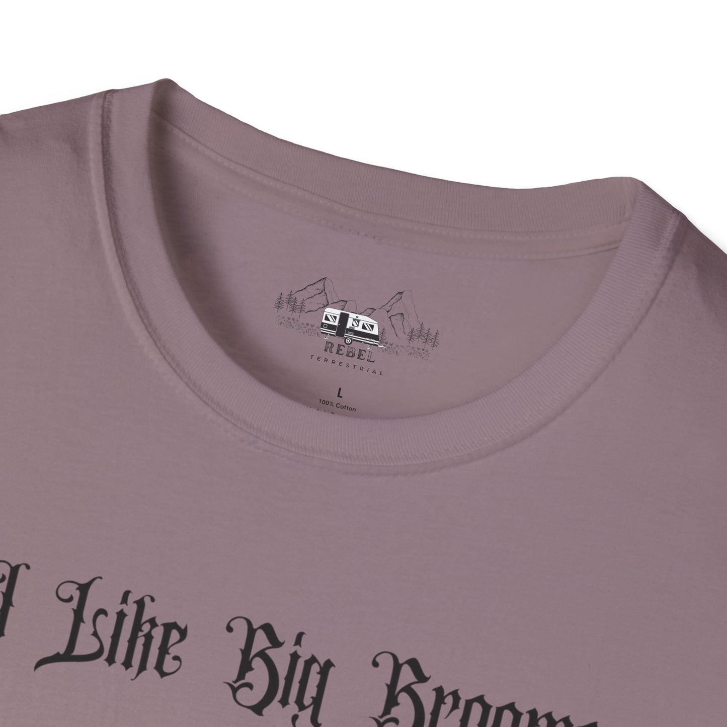 "I Like Big Brooms" Gothic Witch Unisex T-Shirt