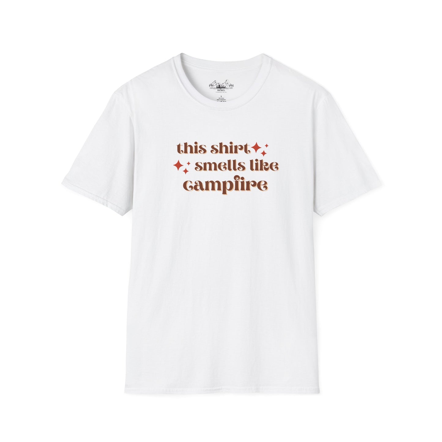 This Shirt Smells Like Campfire – Cozy Outdoorsy Unisex Softstyle T-Shirt