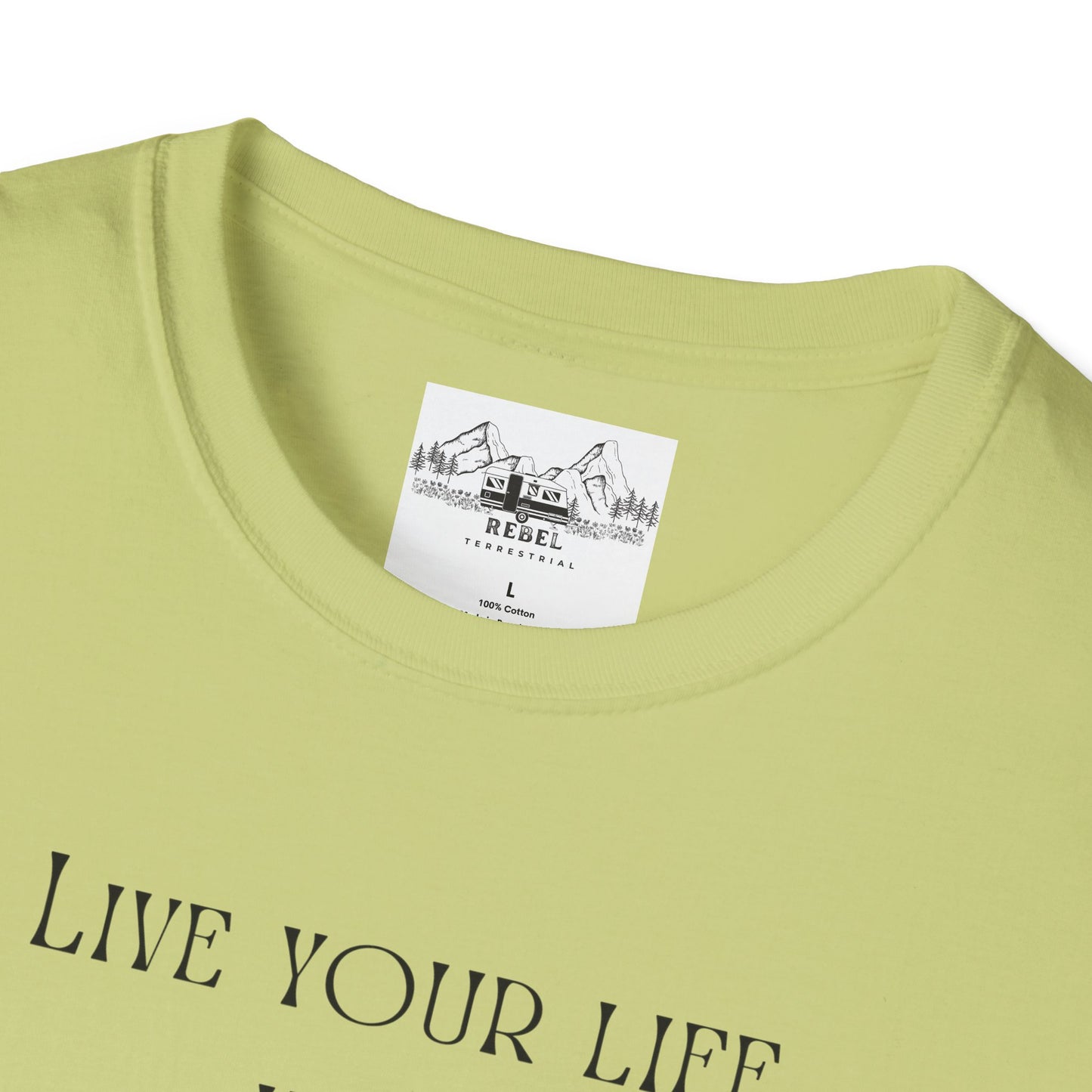 Live Your Life Well – Funny Gravestone-Inspired Floral T-Shirt
