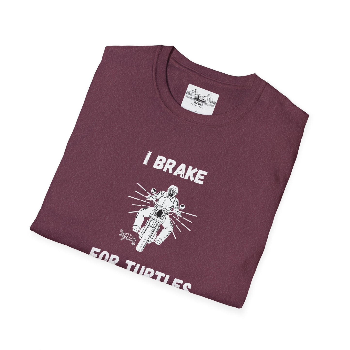 I Brake for Turtles – Funny Motorcycle & Wildlife Awareness Tee