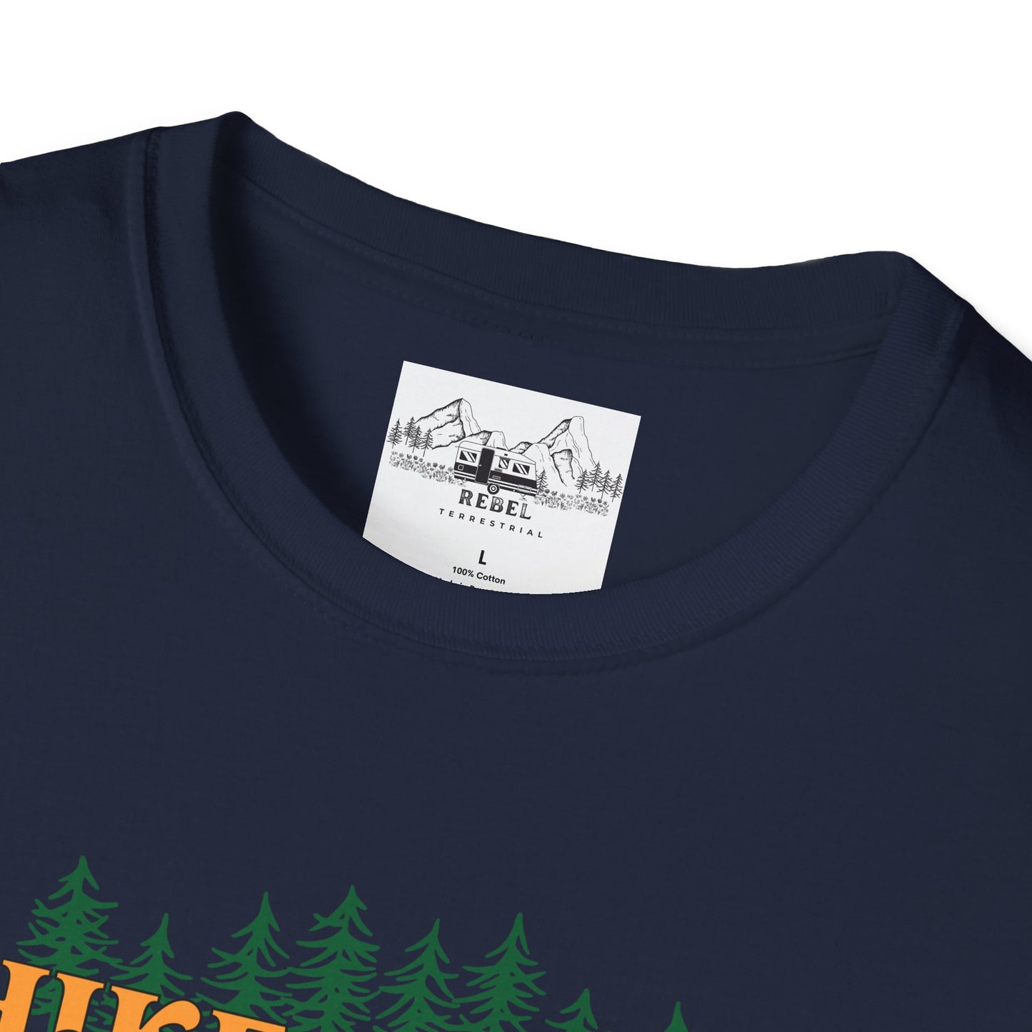 Hike More Worry Less | Retro Pine Trees Unisex Softstyle T-Shirt