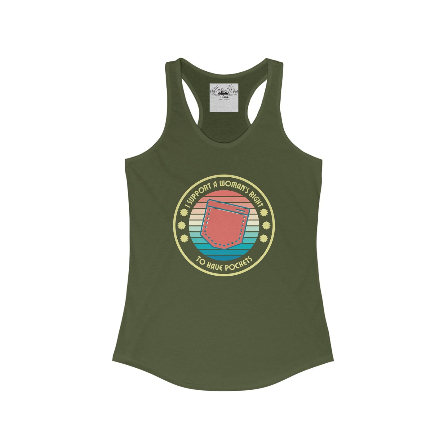 I Support a Woman’s Right to Have Pockets – Women’s Racerback Tank