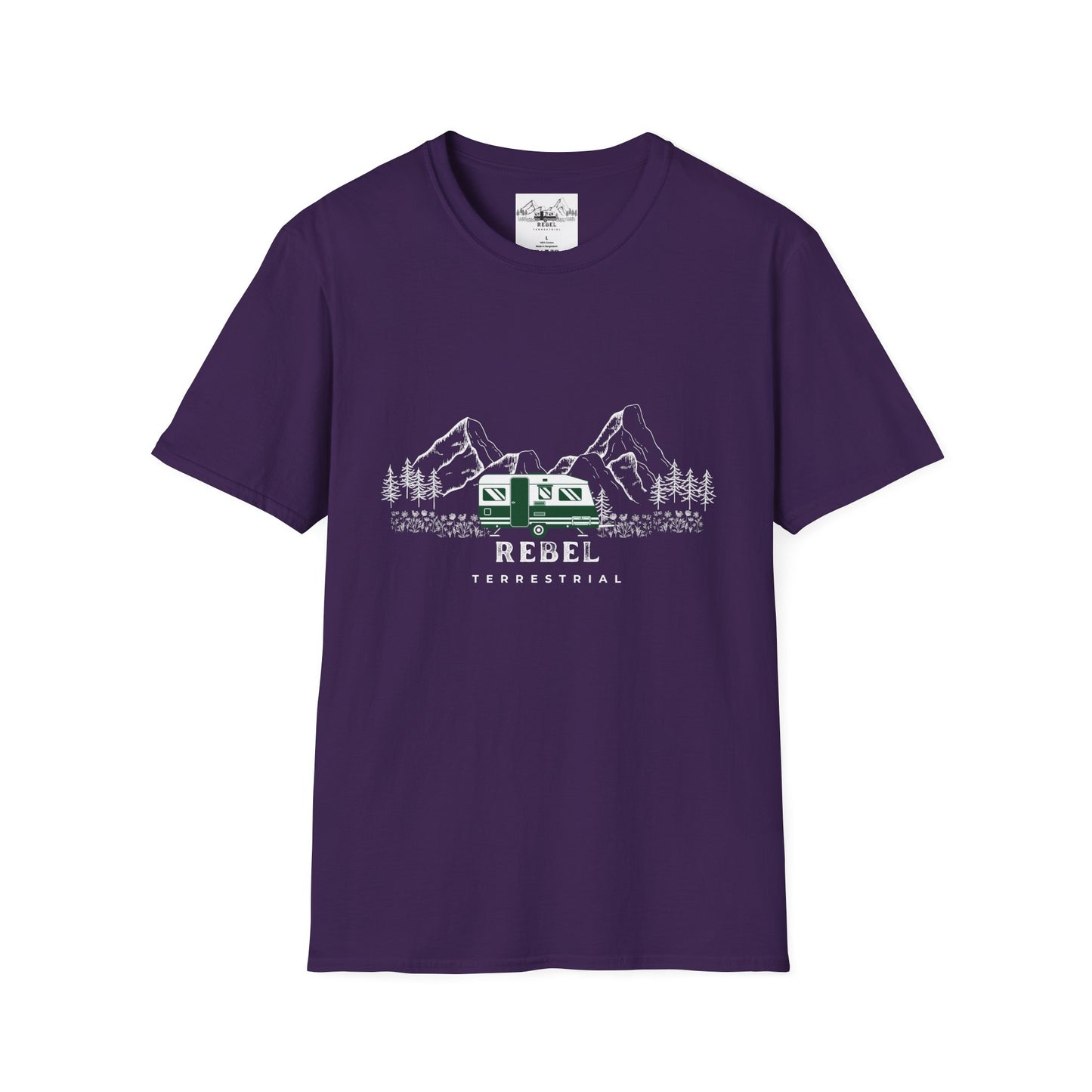 Rebel Terrestrial Mountain RV T-Shirt – For Nomads, Rebels, and Outdoor Souls