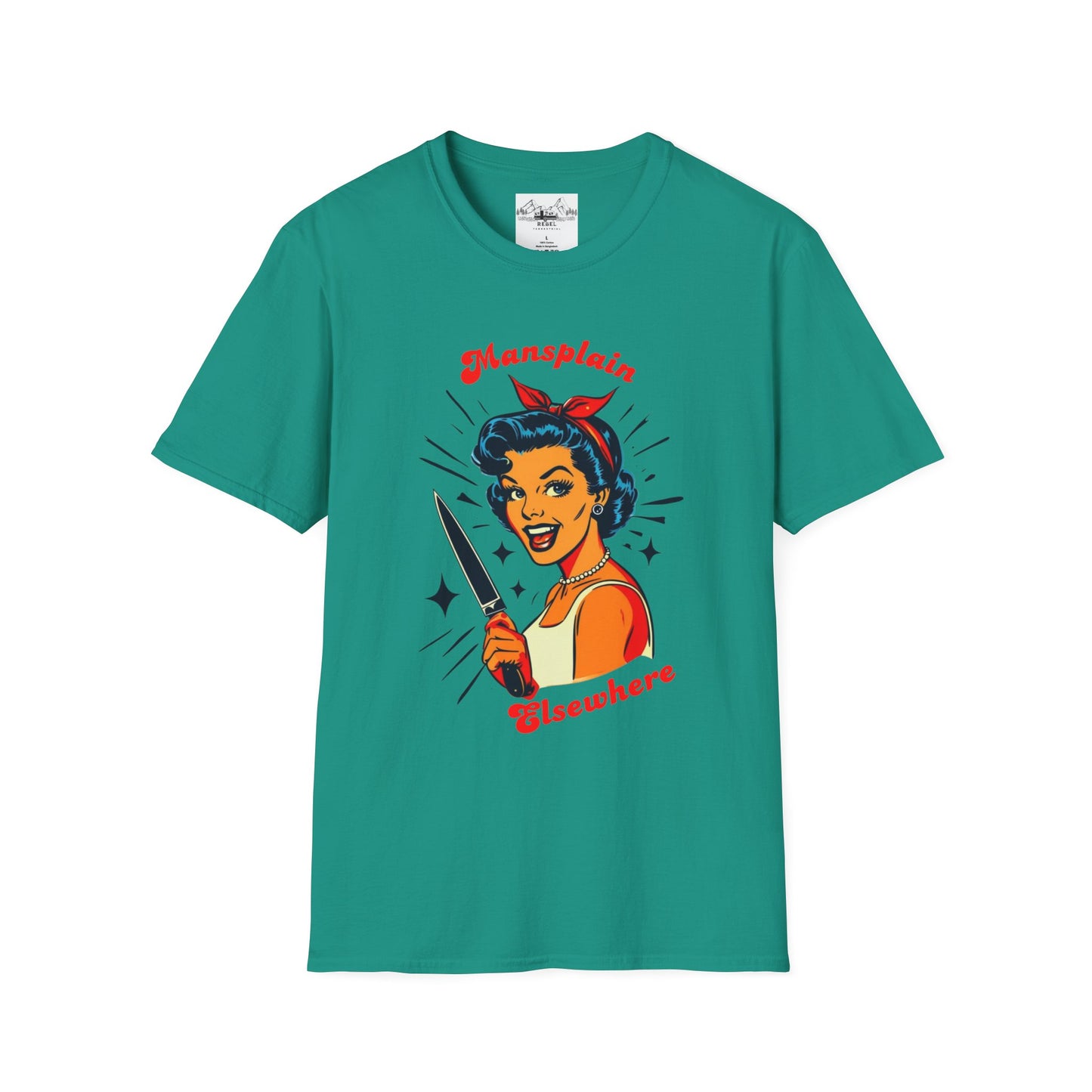 Mansplain Elsewhere - Vintage Feminist T-Shirt