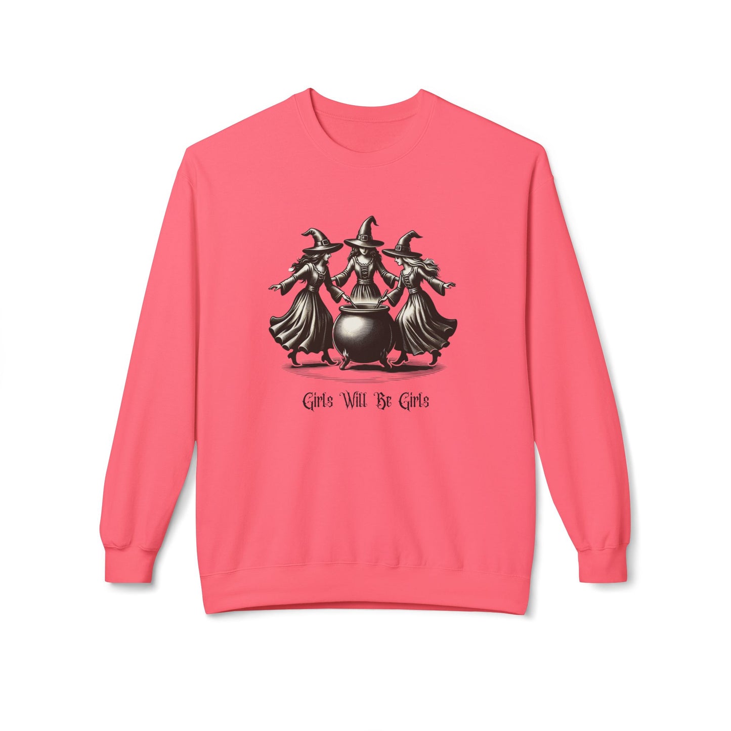 "Girls Will Be Girls" Witches Unisex Crewneck Sweatshirt
