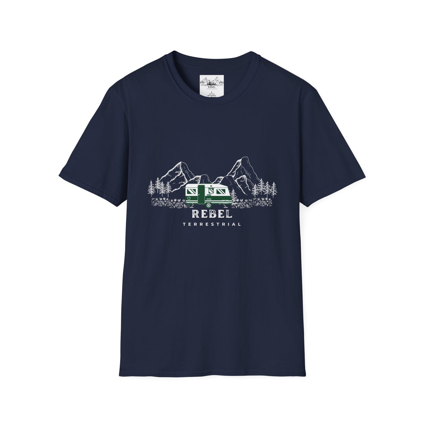 Rebel Terrestrial Mountain RV T-Shirt – For Nomads, Rebels, and Outdoor Souls