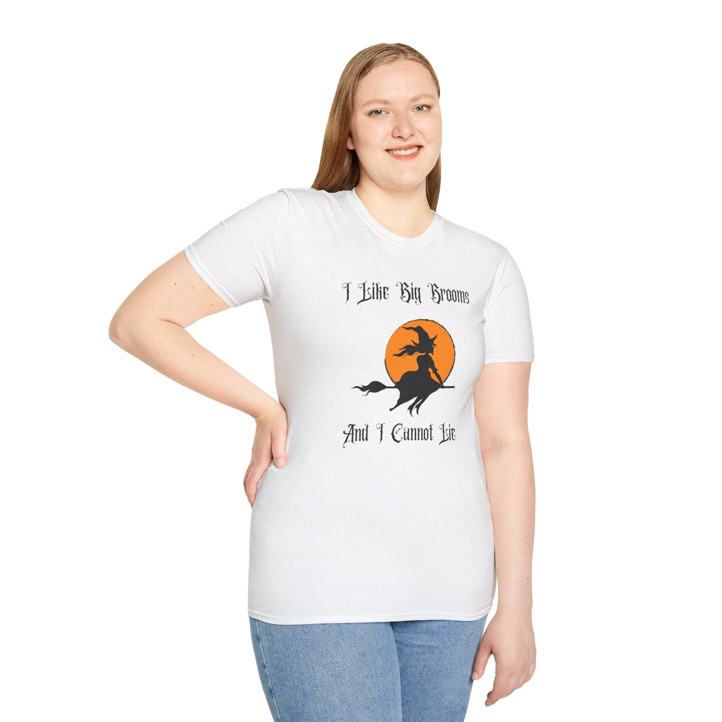 "I Like Big Brooms" Gothic Witch Unisex T-Shirt