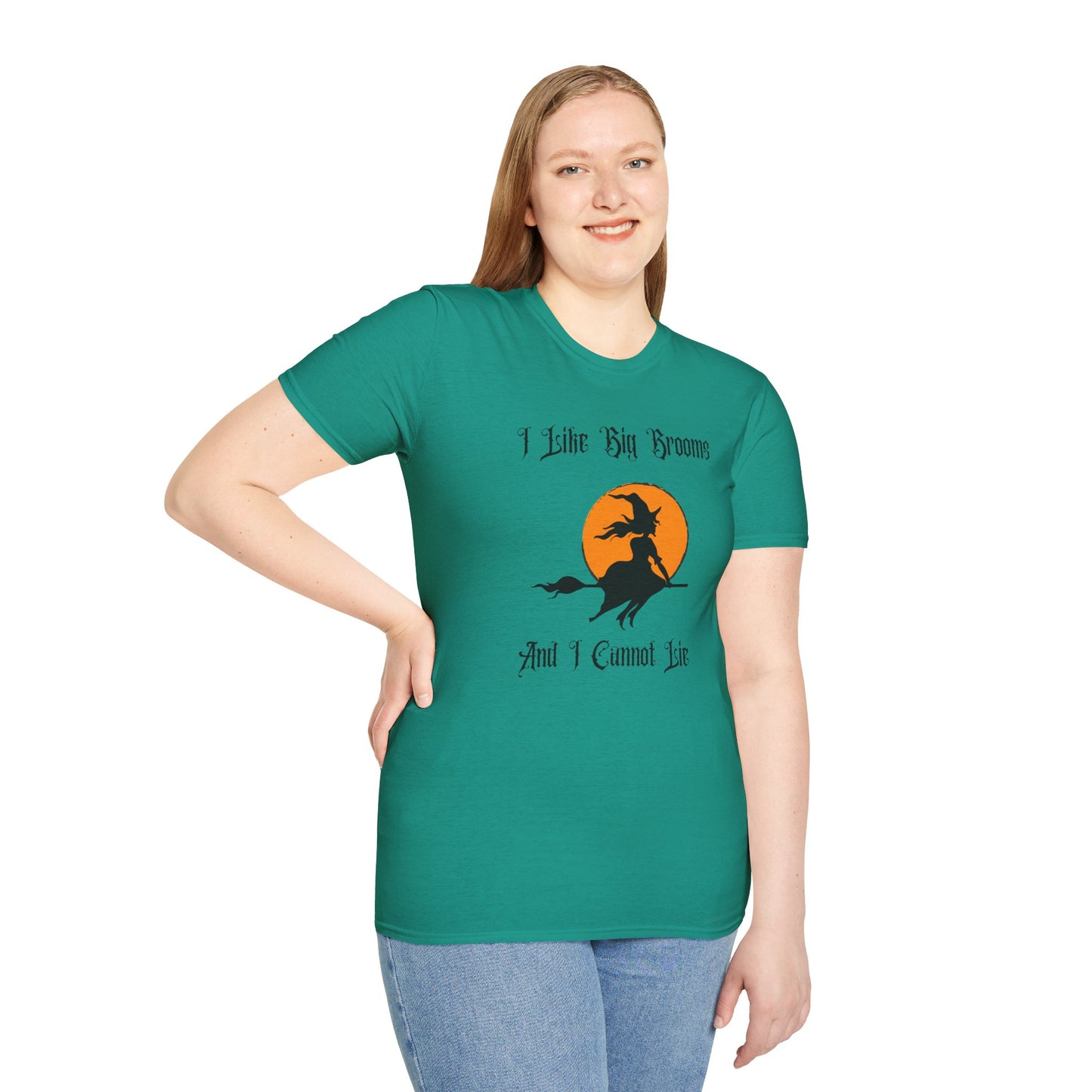 "I Like Big Brooms" Gothic Witch Unisex T-Shirt