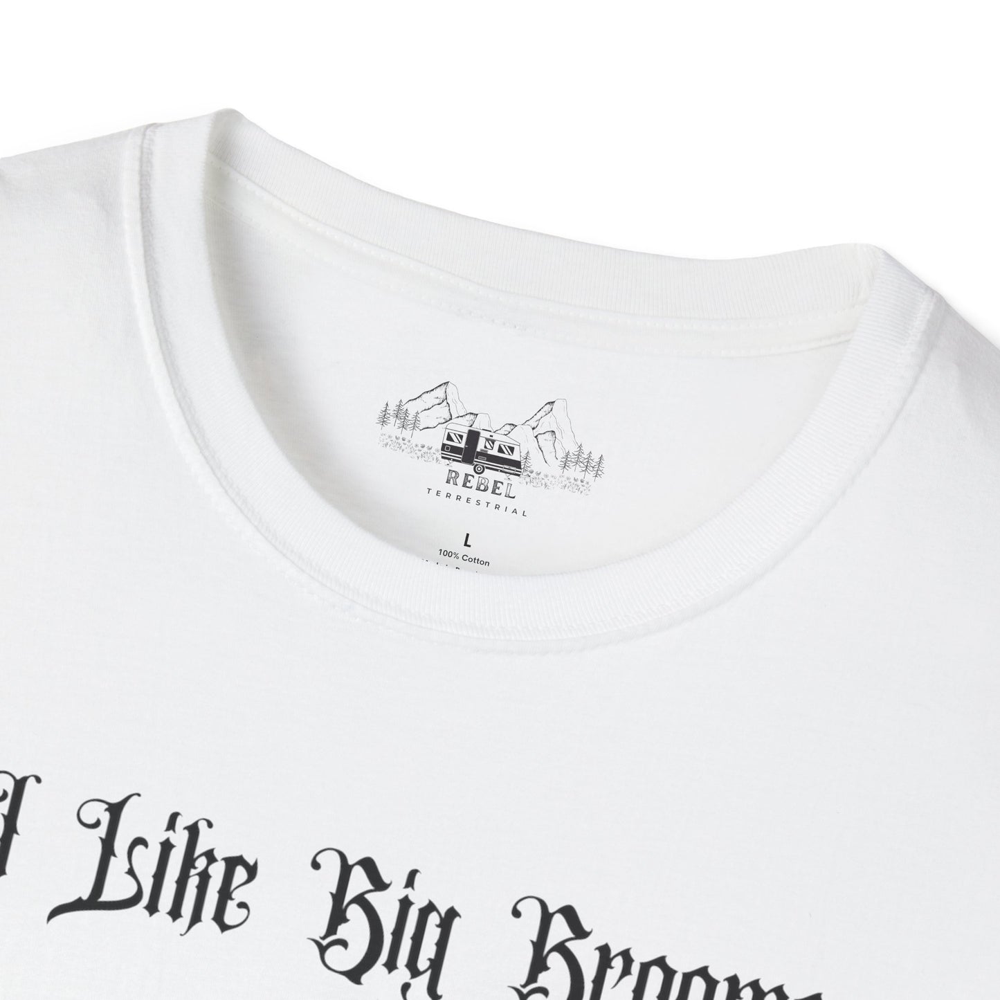 "I Like Big Brooms" Gothic Witch Unisex T-Shirt