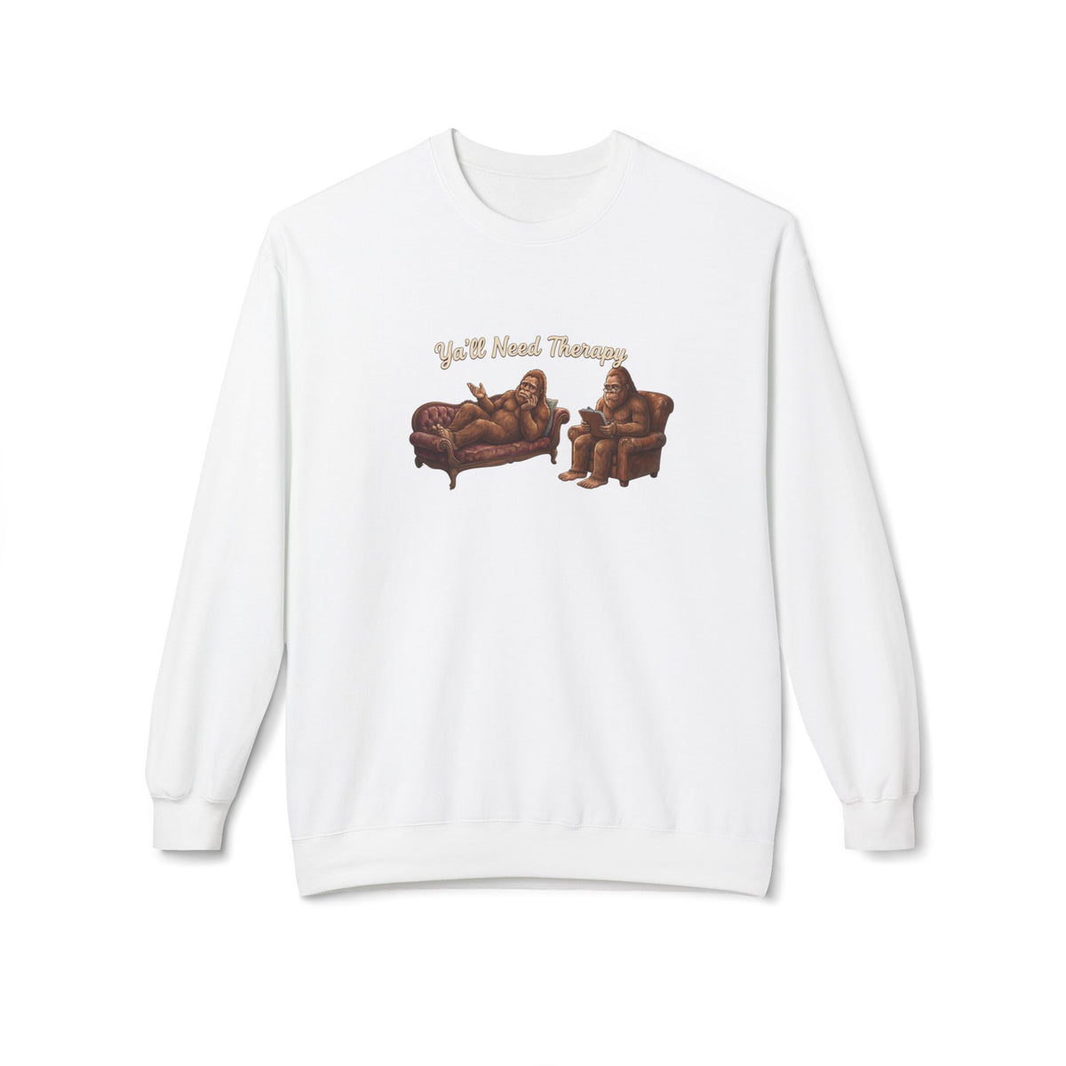 Y’all Need Therapy Bigfoot Crewneck Sweatshirt
