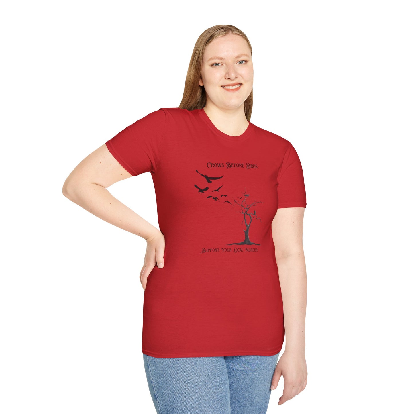 "Crows Before Bros" Unisex Softstyle T-Shirt