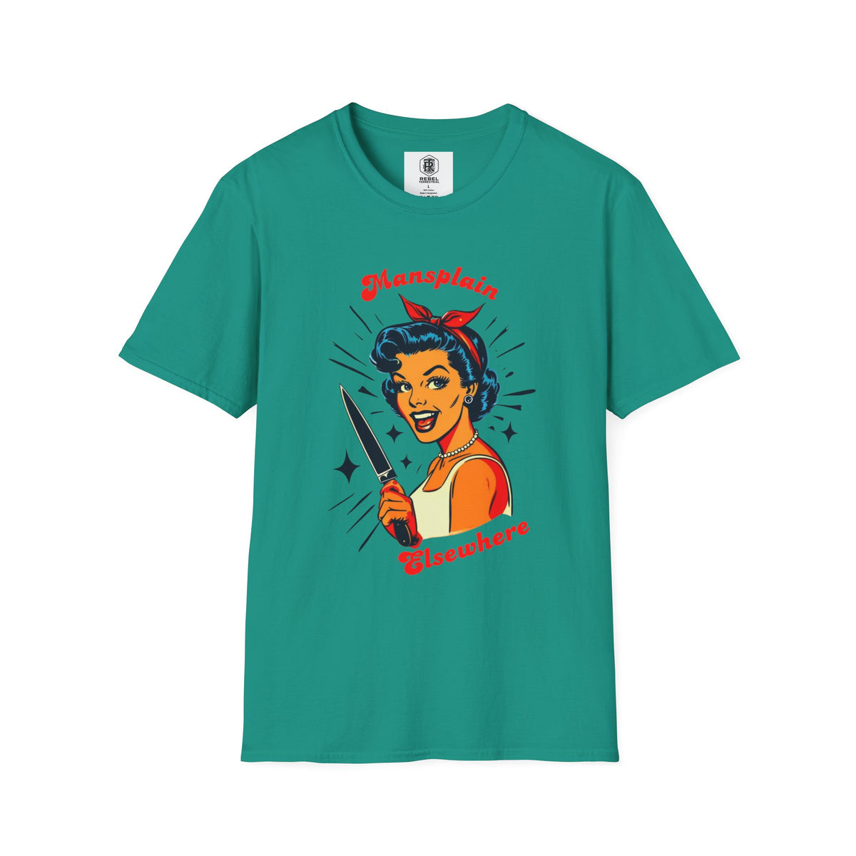 Mansplain Elsewhere - Vintage Feminist T-Shirt