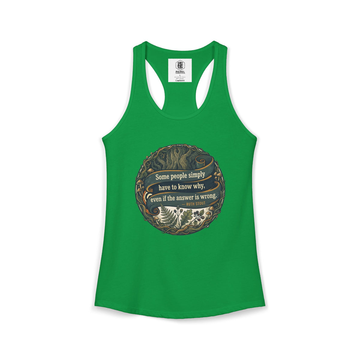 Ruth Stout Quote – Women’s Racerback Tank