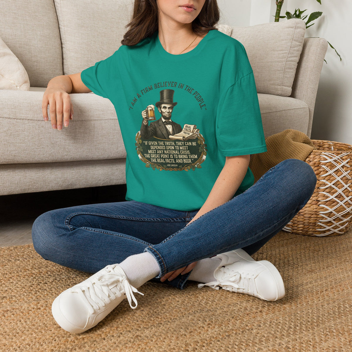Firm Believer in the People... and Beer Lincoln T-Shirt