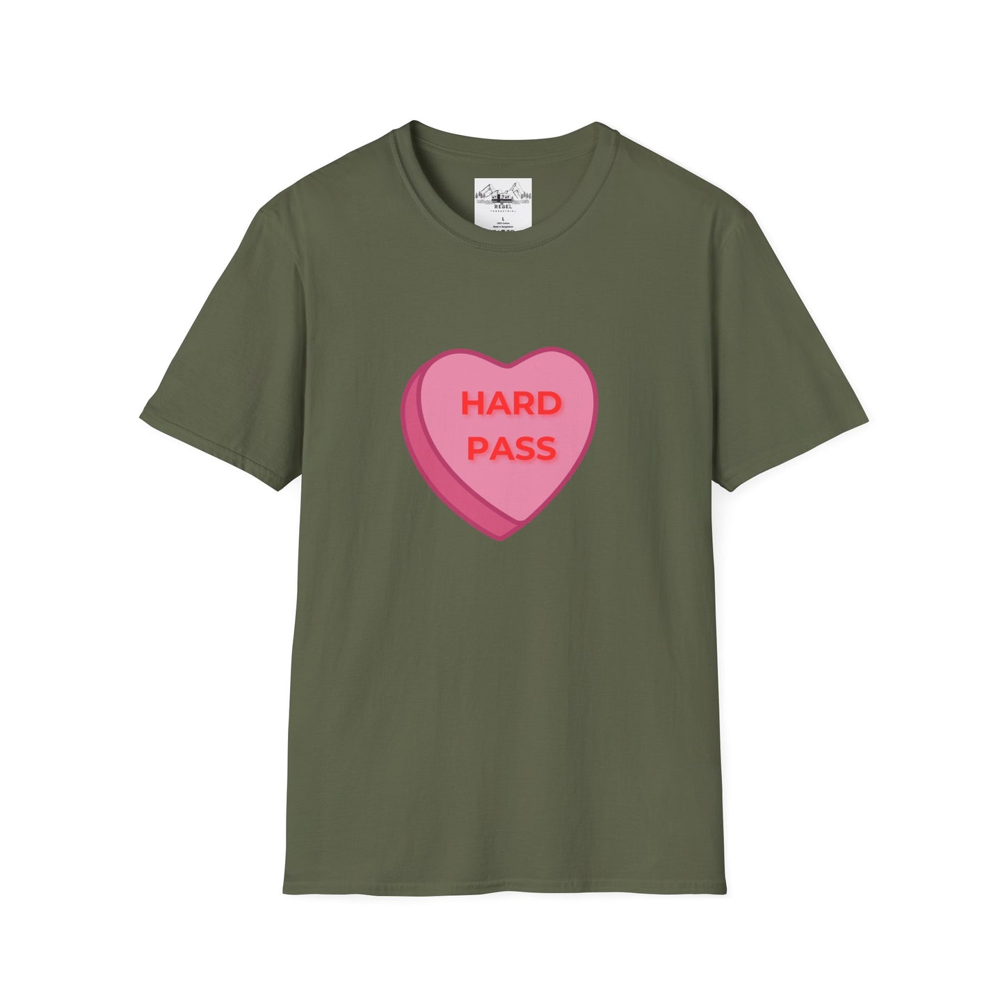 Hard Pass Candy Heart Crew Neck Tee
