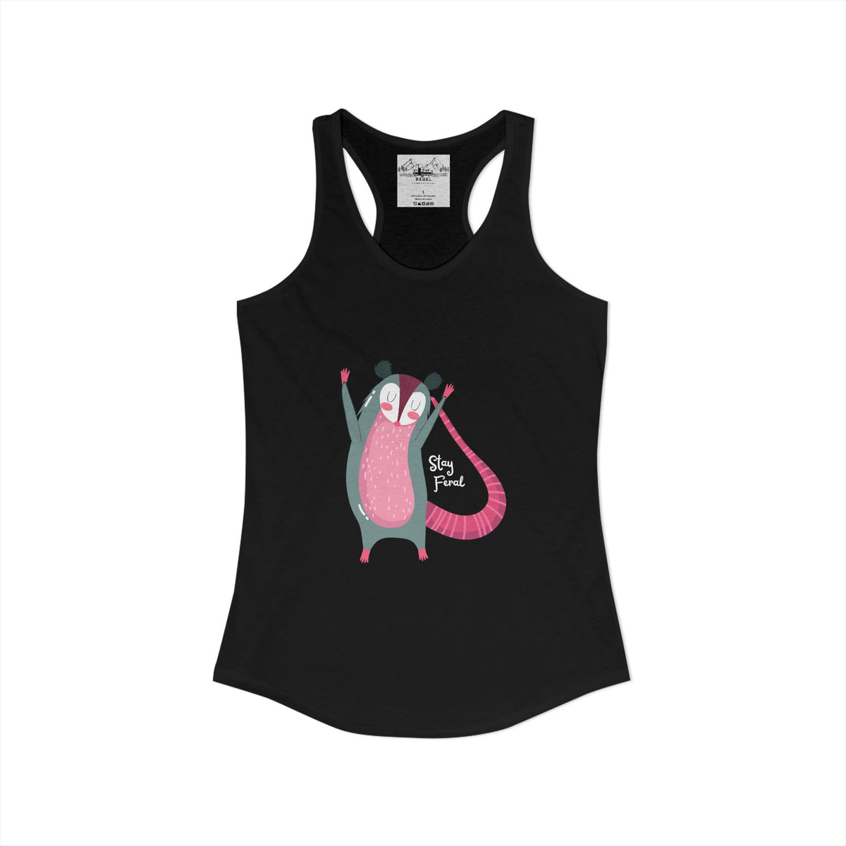 Stay Feral – Possum Women’s Racerback Tank