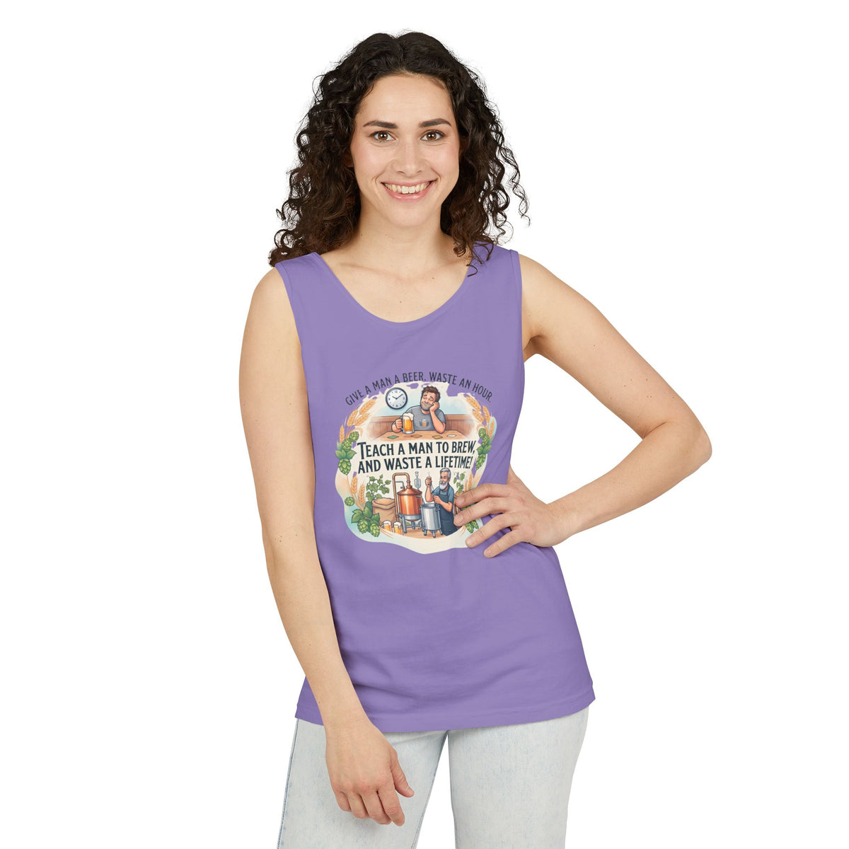 Teach a Man to Brew Beer Tank Top