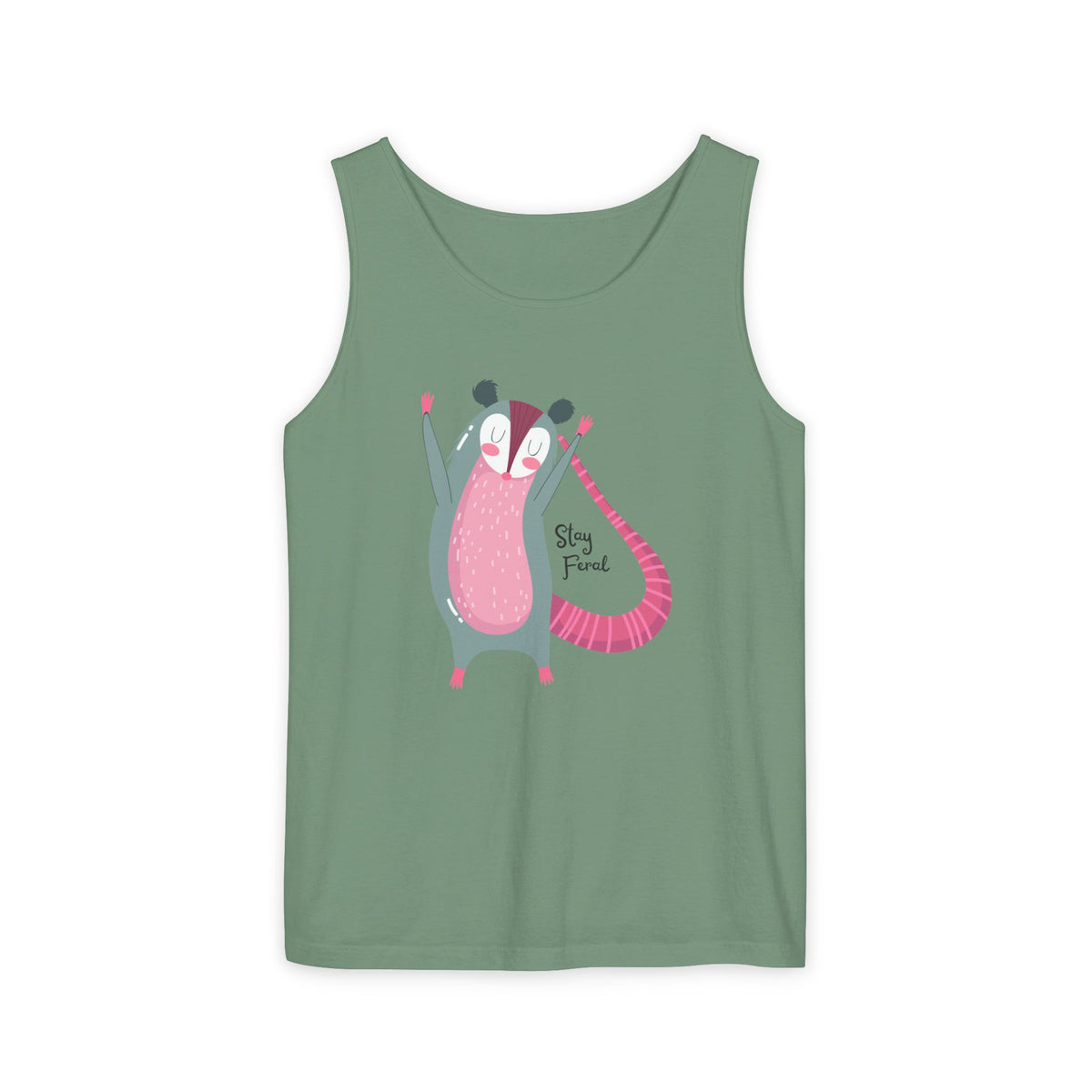 Stay Feral – Happy Possum Unisex Jersey Tank