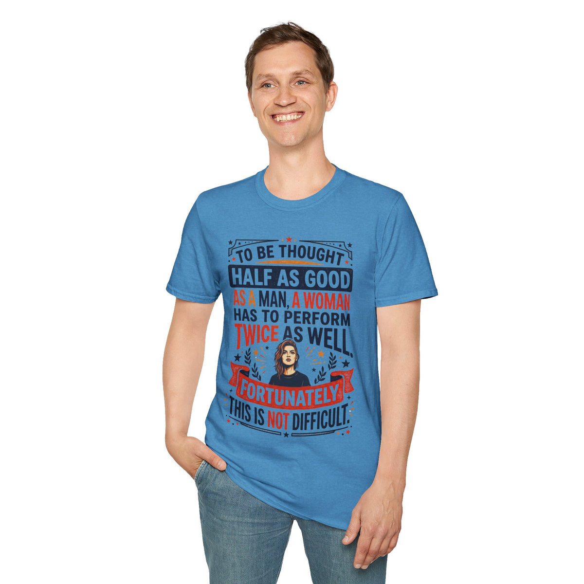 "Twice as Well" Vintage-Style Feminist Graphic Tee | Retro Sarcastic T-Shirt