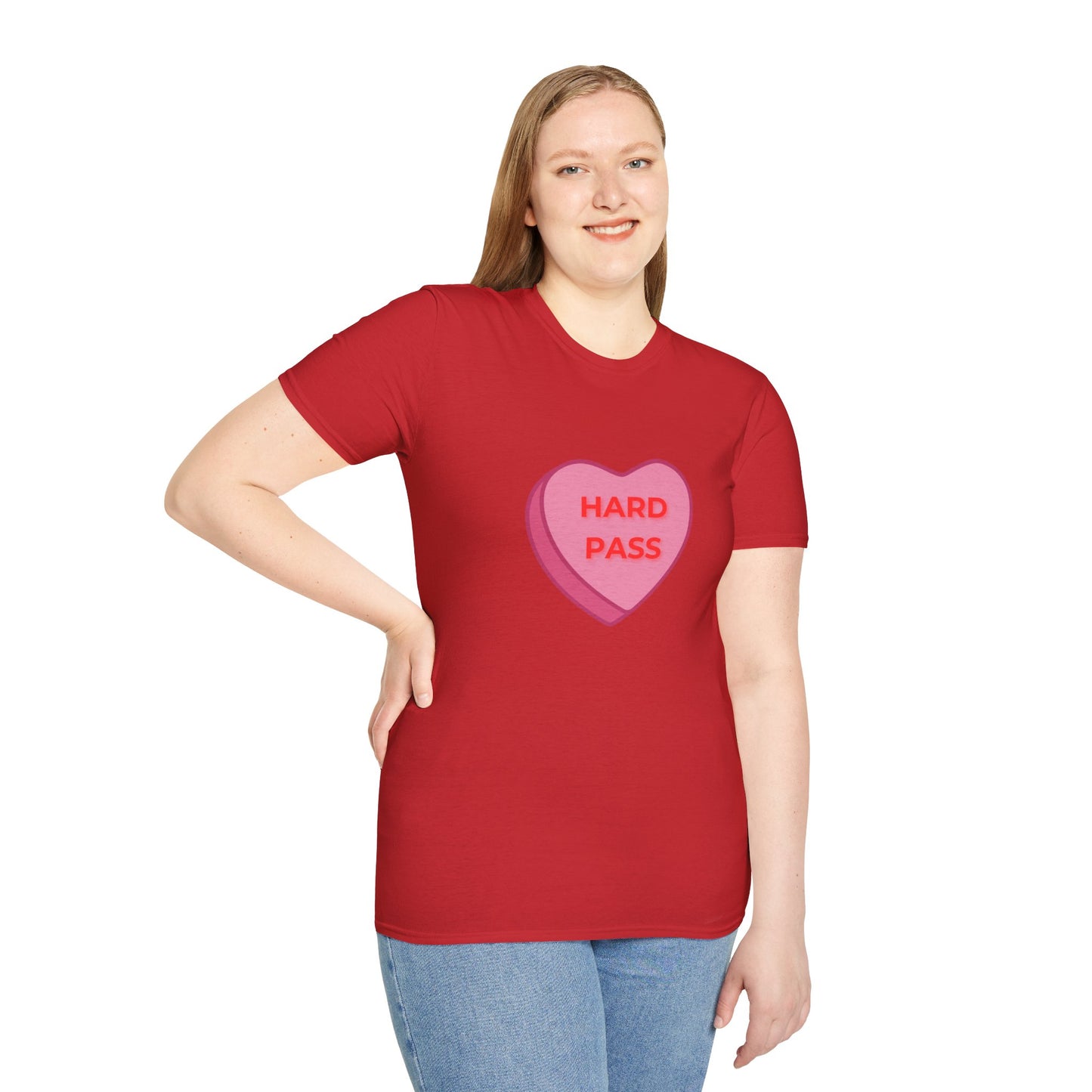 Hard Pass Candy Heart Crew Neck Tee