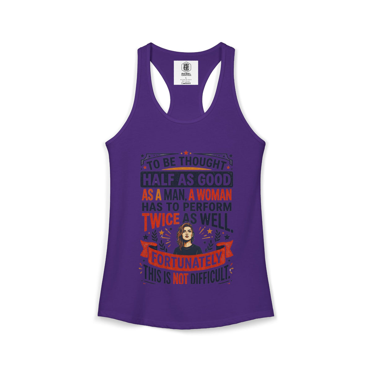 “Twice as Well” Feminist Women's Racerback Tank