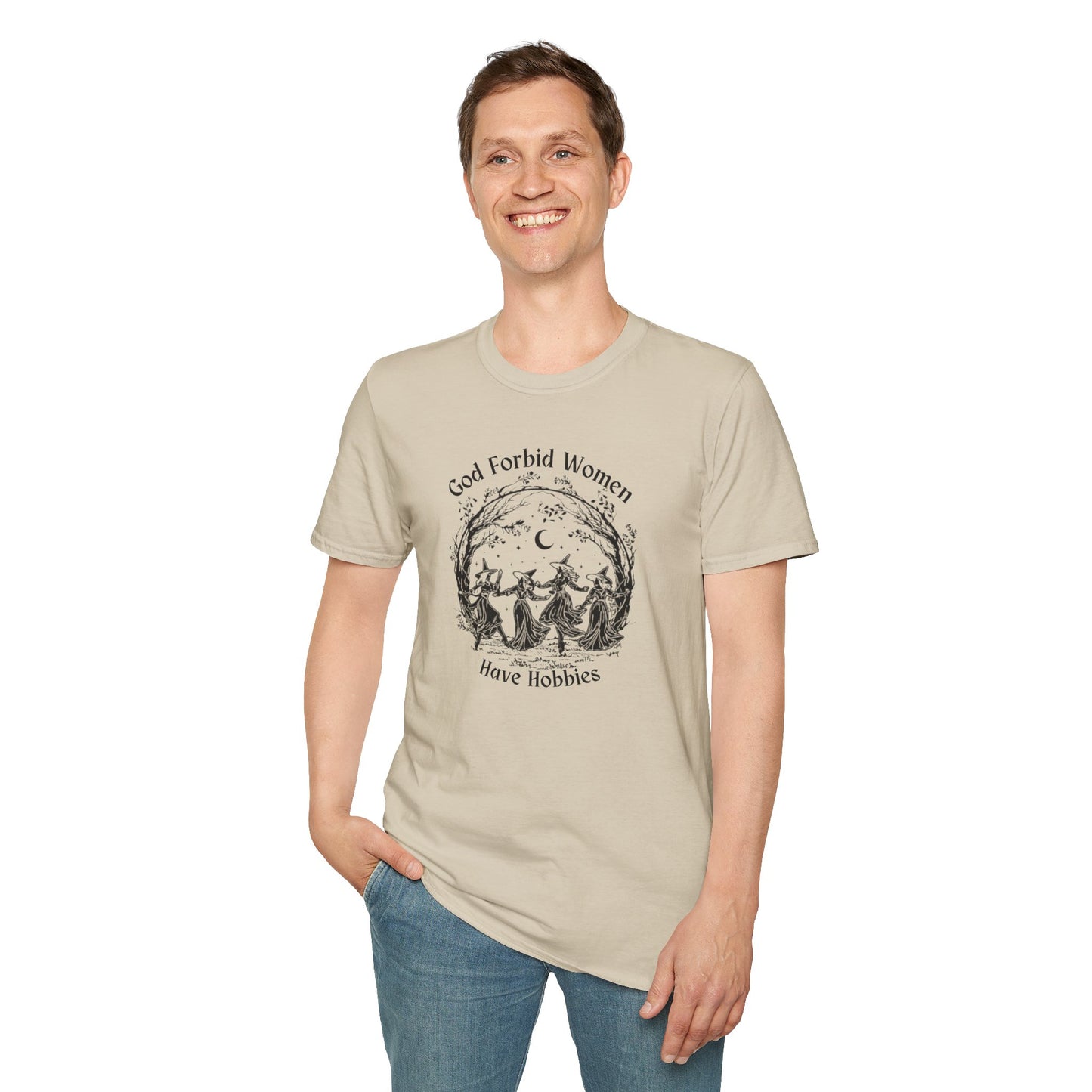 "God Forbid, Women Have Hobbies" Unisex Softstyle T-Shirt