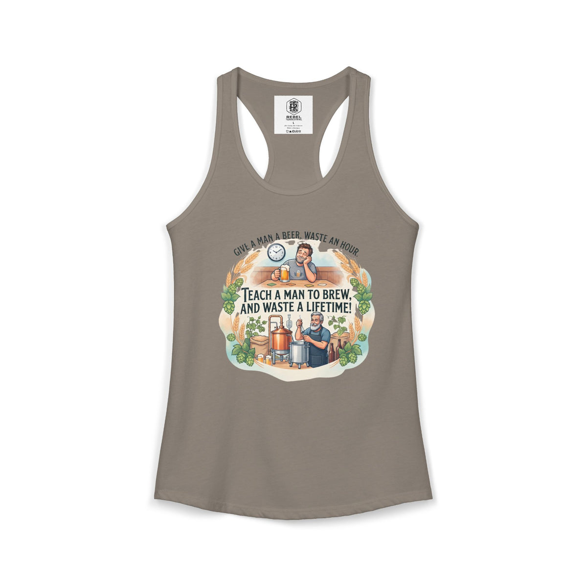 Teach a Man to Brew Women's Ideal Racerback Tank