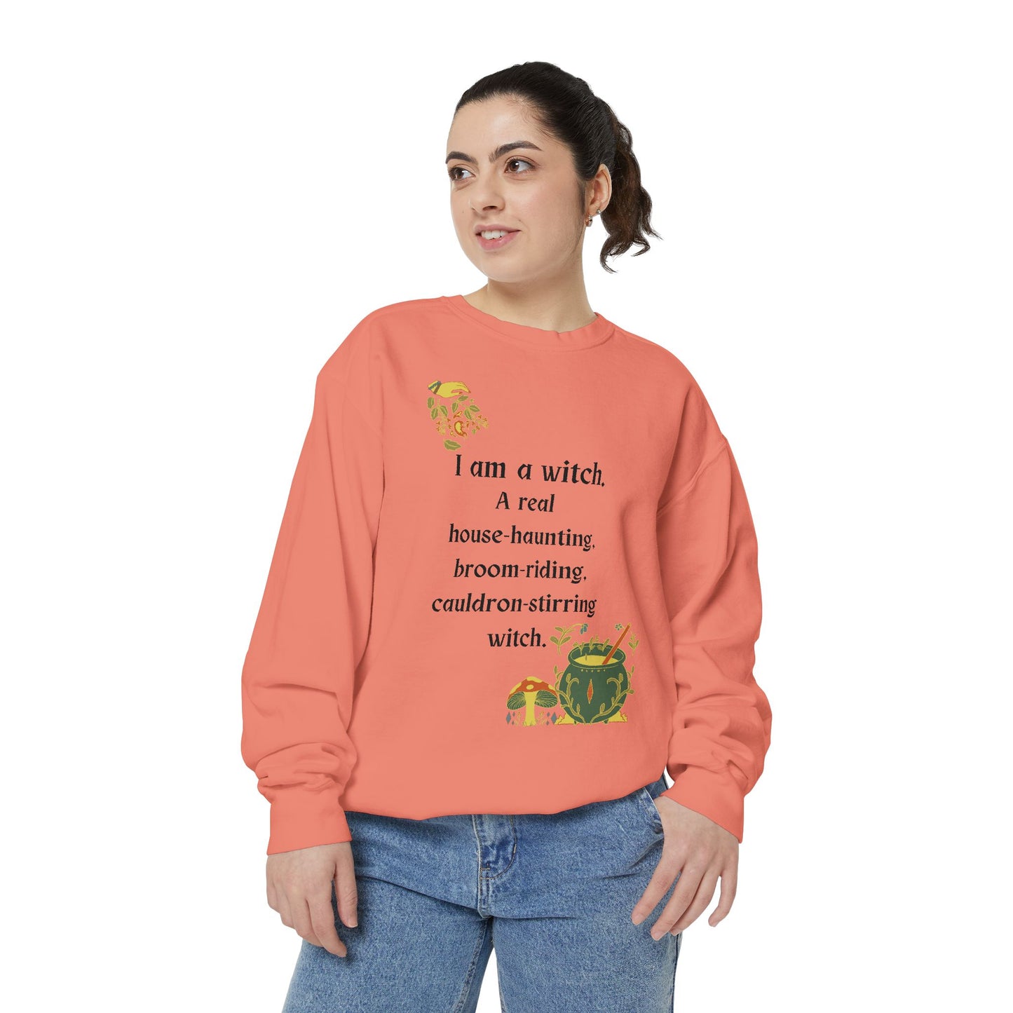 The Real Witch Cauldron & Broom Unisex Sweatshirt