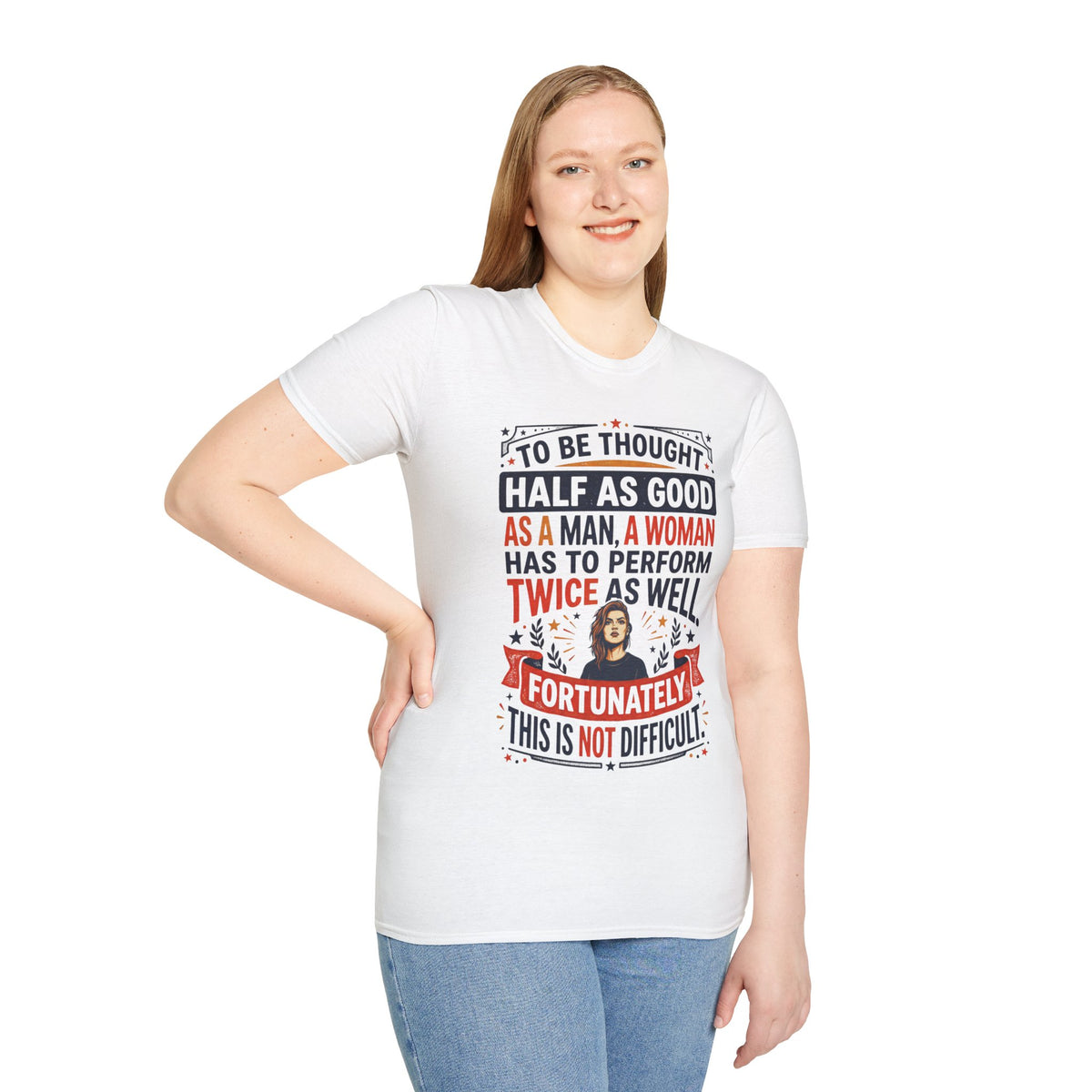 "Twice as Well" Vintage-Style Feminist Graphic Tee | Retro Sarcastic T-Shirt