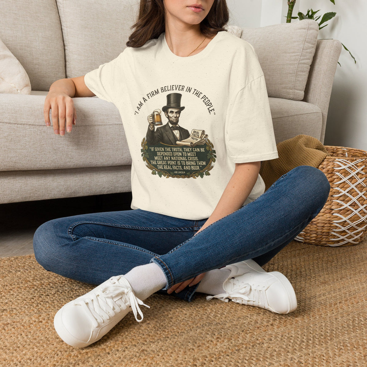 Firm Believer in the People... and Beer Lincoln T-Shirt