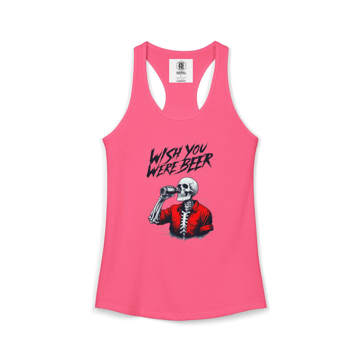 Wish You Were Beer – Skeleton Women’s Racerback Tank