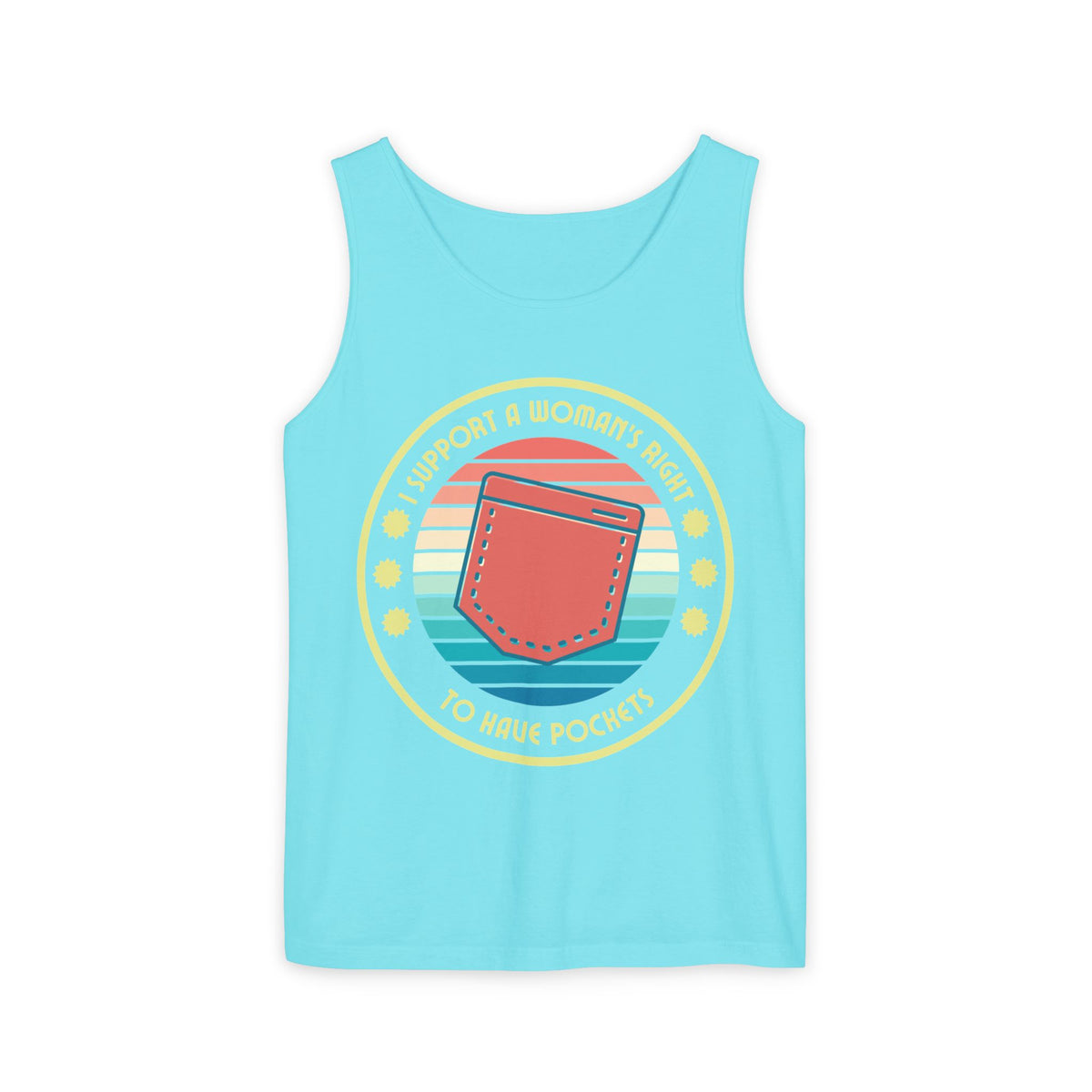 I Support a Woman’s Right to Have Pockets – Unisex Jersey Tank