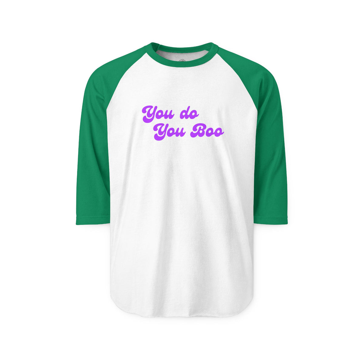 Raglan Shirt — "You Do You Boo" Retro Script 3/4 Sleeve Baseball Tee