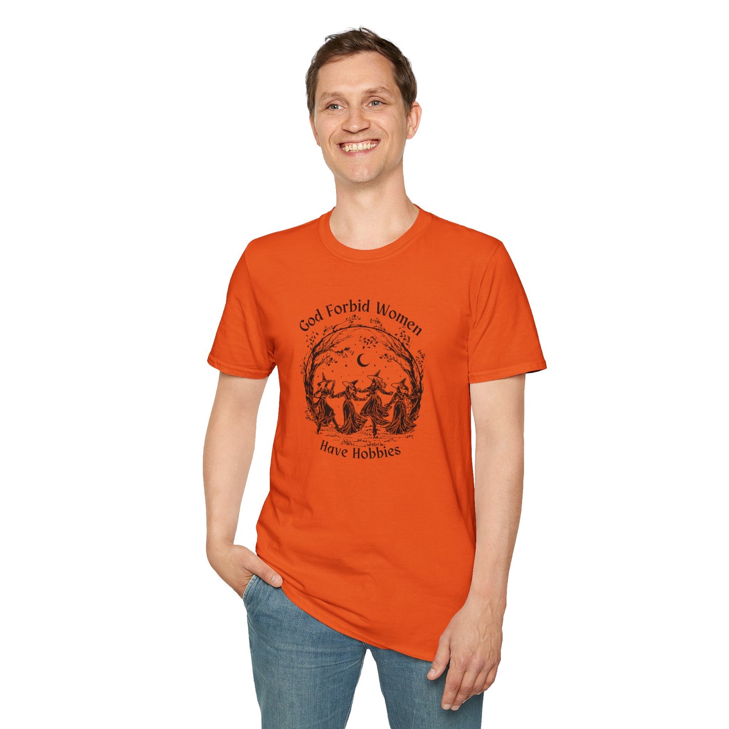 "God Forbid, Women Have Hobbies" Unisex Softstyle T-Shirt