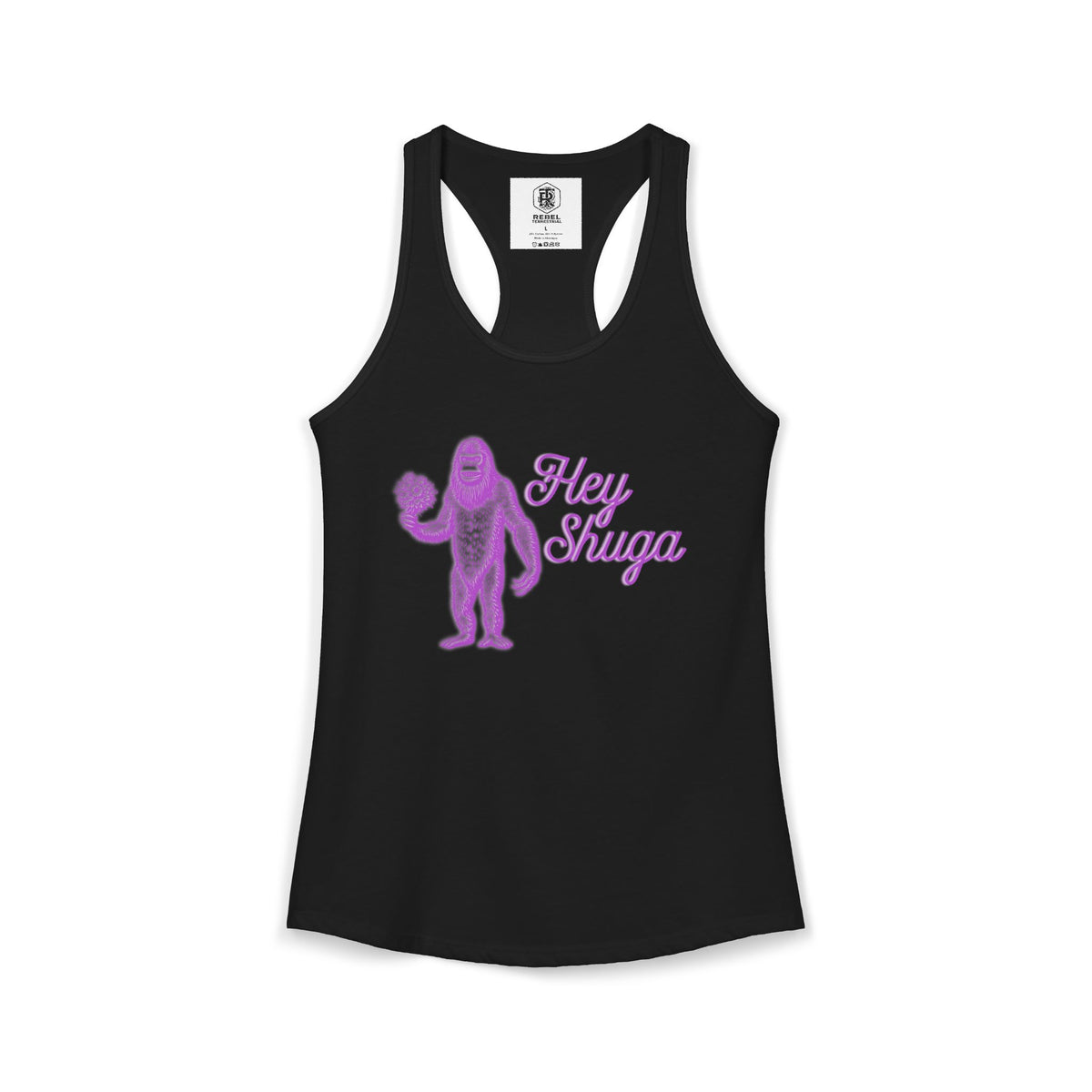 Hey Shuga Bigfoot Women’s Racerback Tank Top