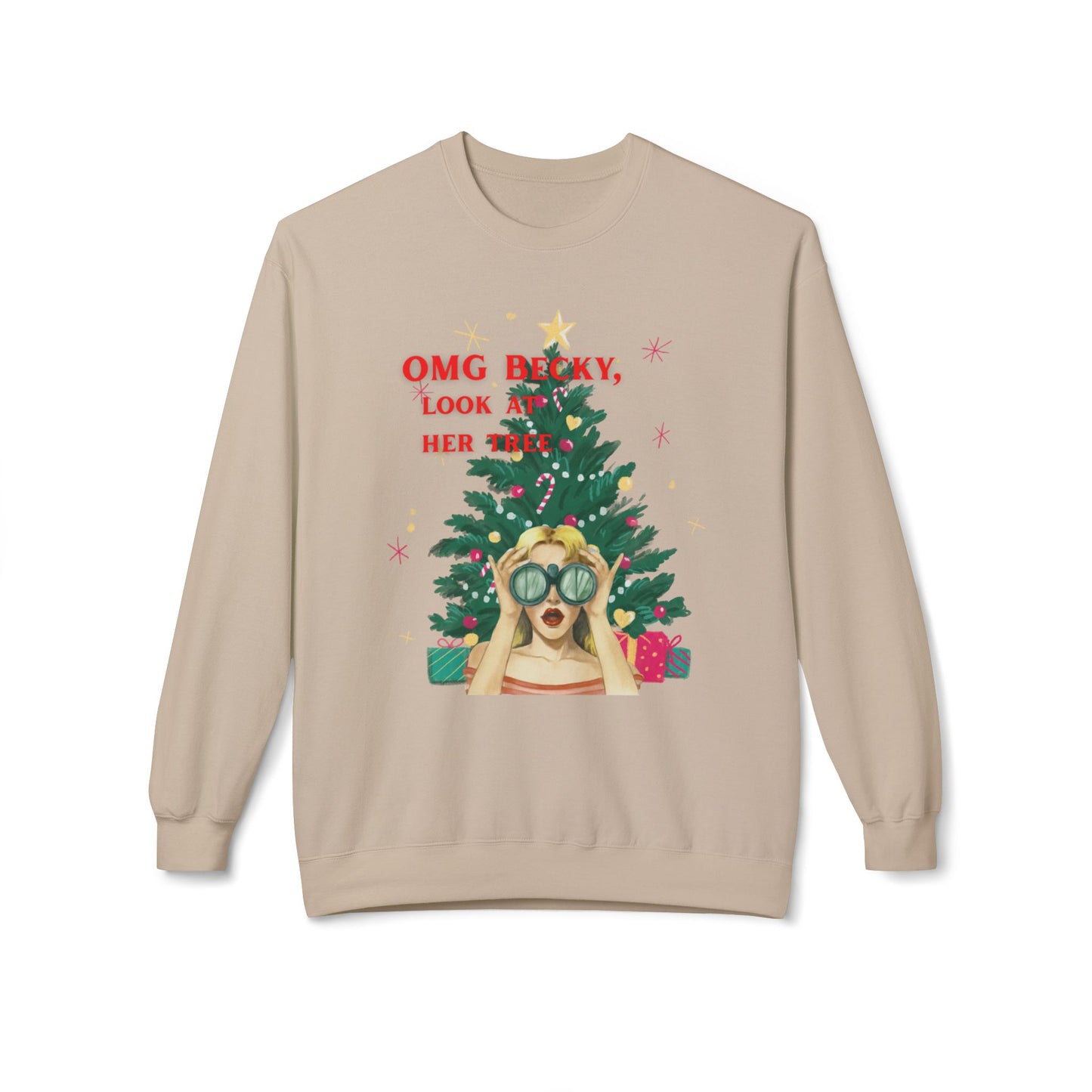 OMG Becky, Look at Her Tree - Vintage Nostalgia Crewneck Sweatshirt