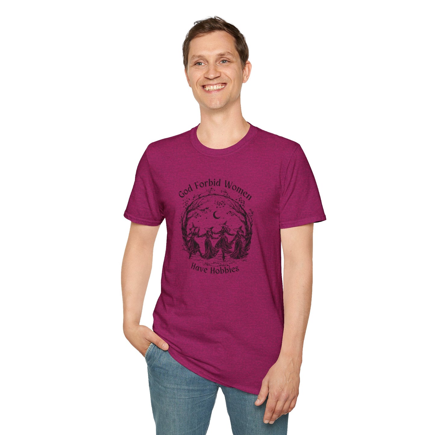 "God Forbid, Women Have Hobbies" Unisex Softstyle T-Shirt