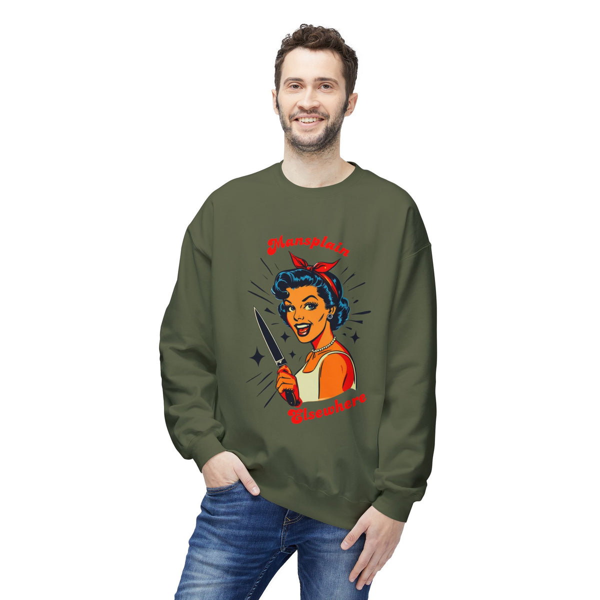 Mansplain Elsewhere Crewneck Sweatshirt