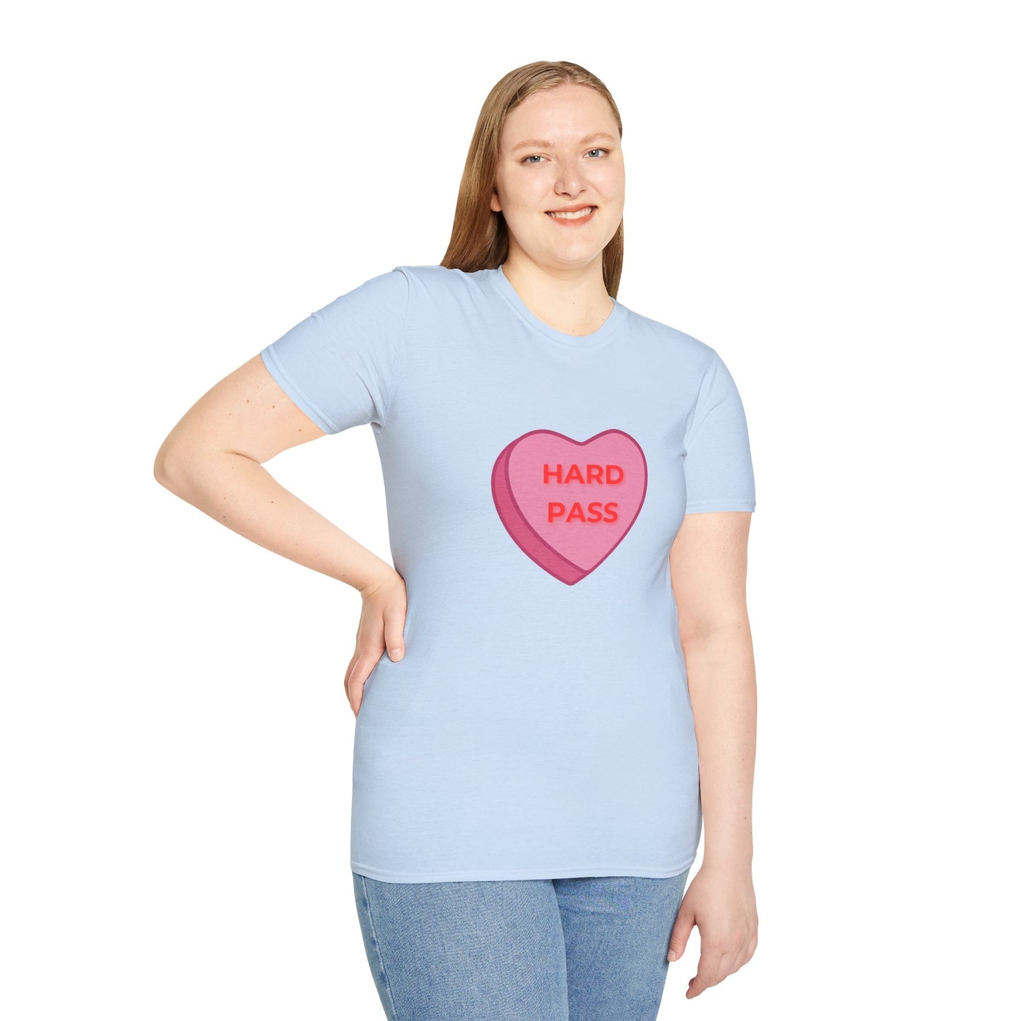 Hard Pass Candy Heart Crew Neck Tee