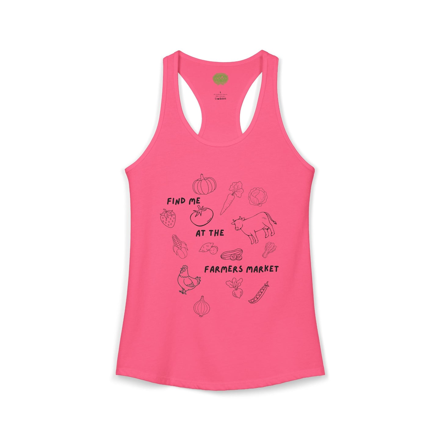 NC Farmers of the Foothills "Find Me at the Farmers Market" Racerback Tank Top