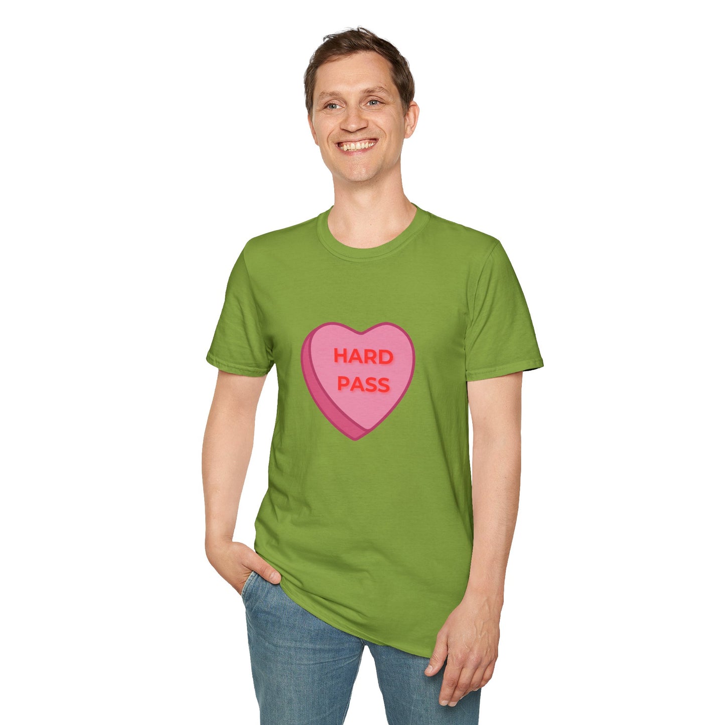Hard Pass Candy Heart Crew Neck Tee
