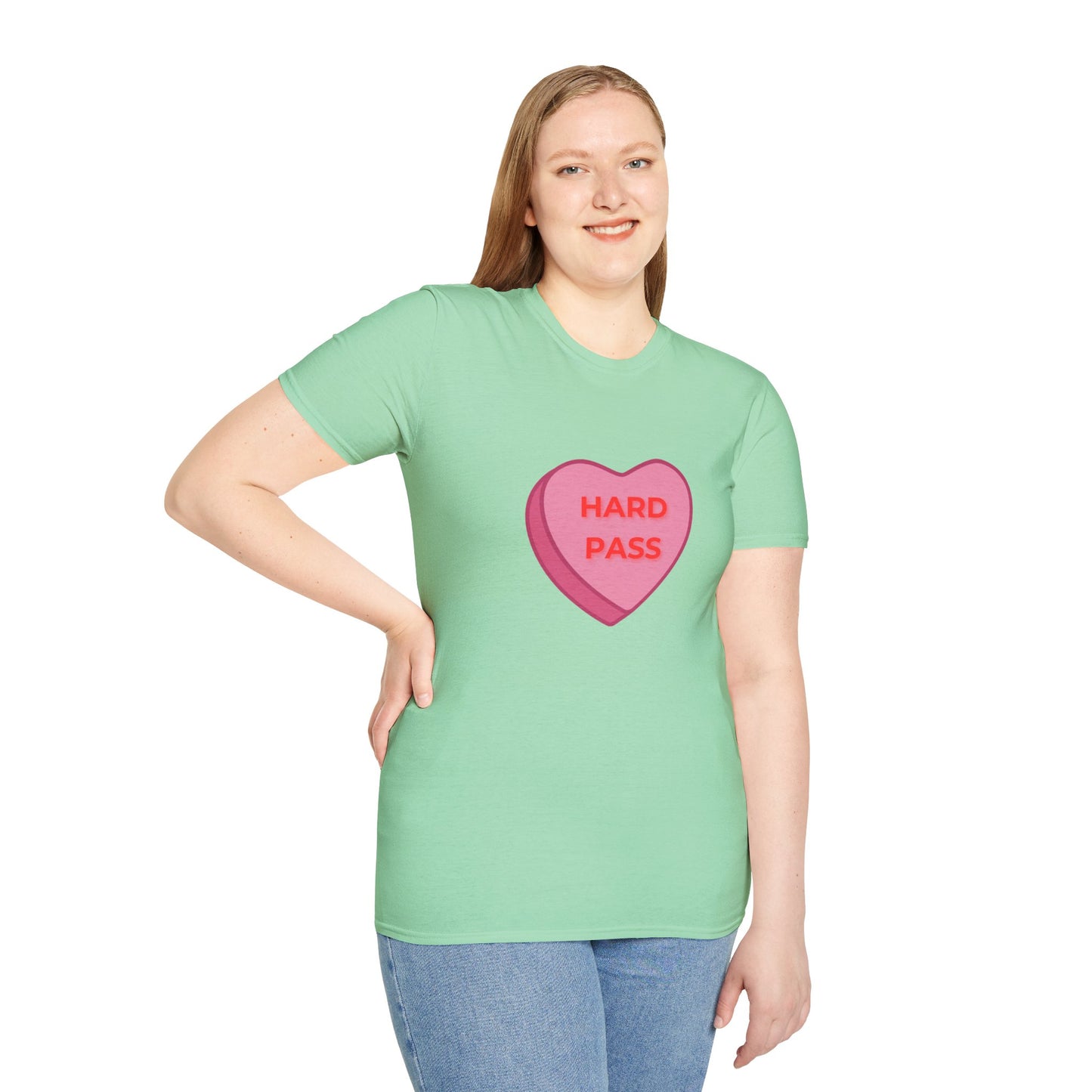 Hard Pass Candy Heart Crew Neck Tee