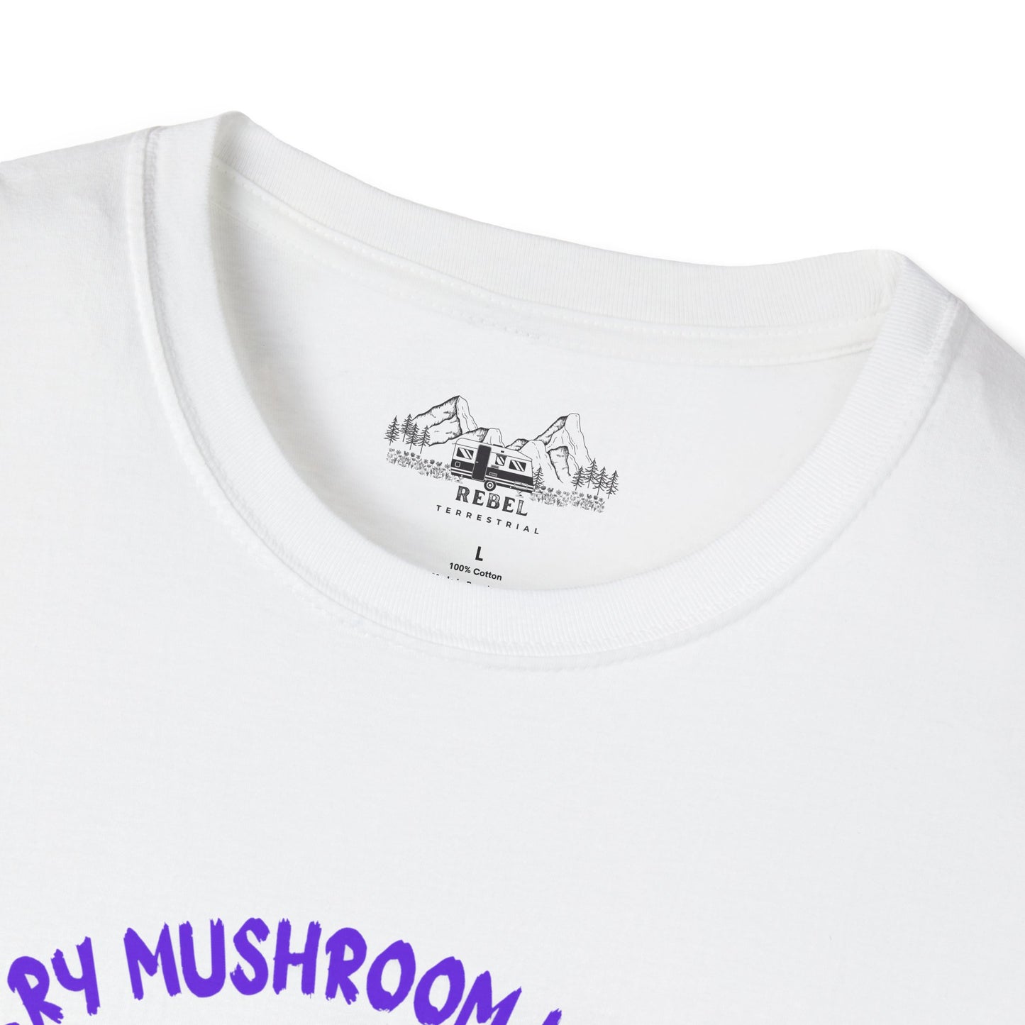Psychedelic Mushrooms "Every Mushroom is Edible (Some Only Once)" Unisex Softstyle T-Shirt