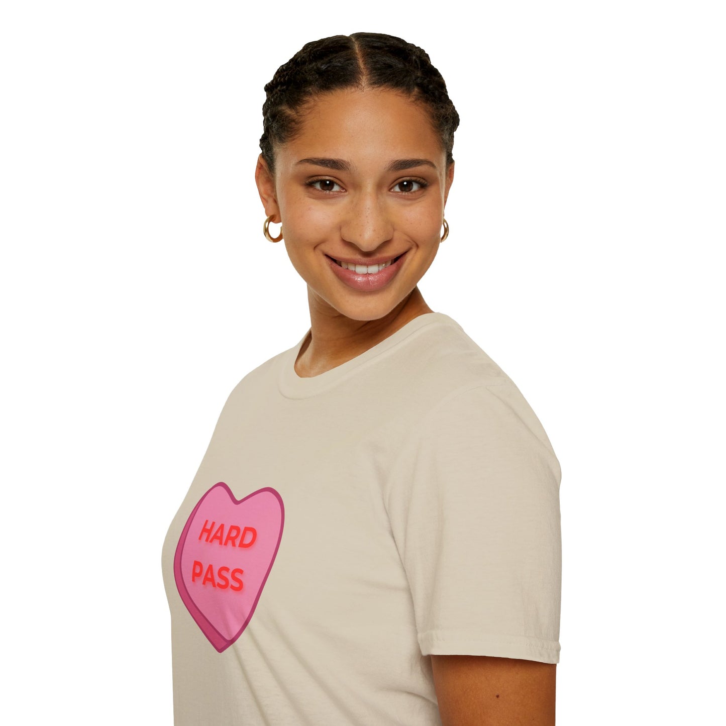 Hard Pass Candy Heart Crew Neck Tee