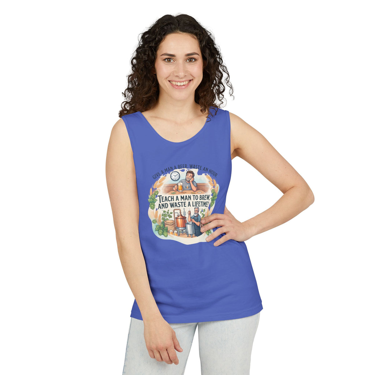 Teach a Man to Brew Beer Tank Top