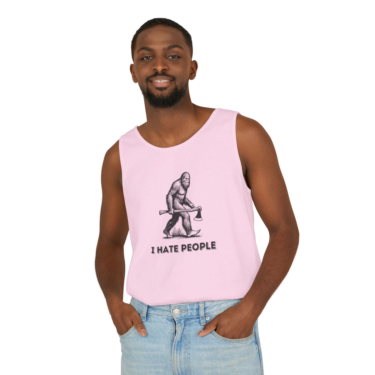 I Hate People – Bigfoot Unisex Jersey Tank