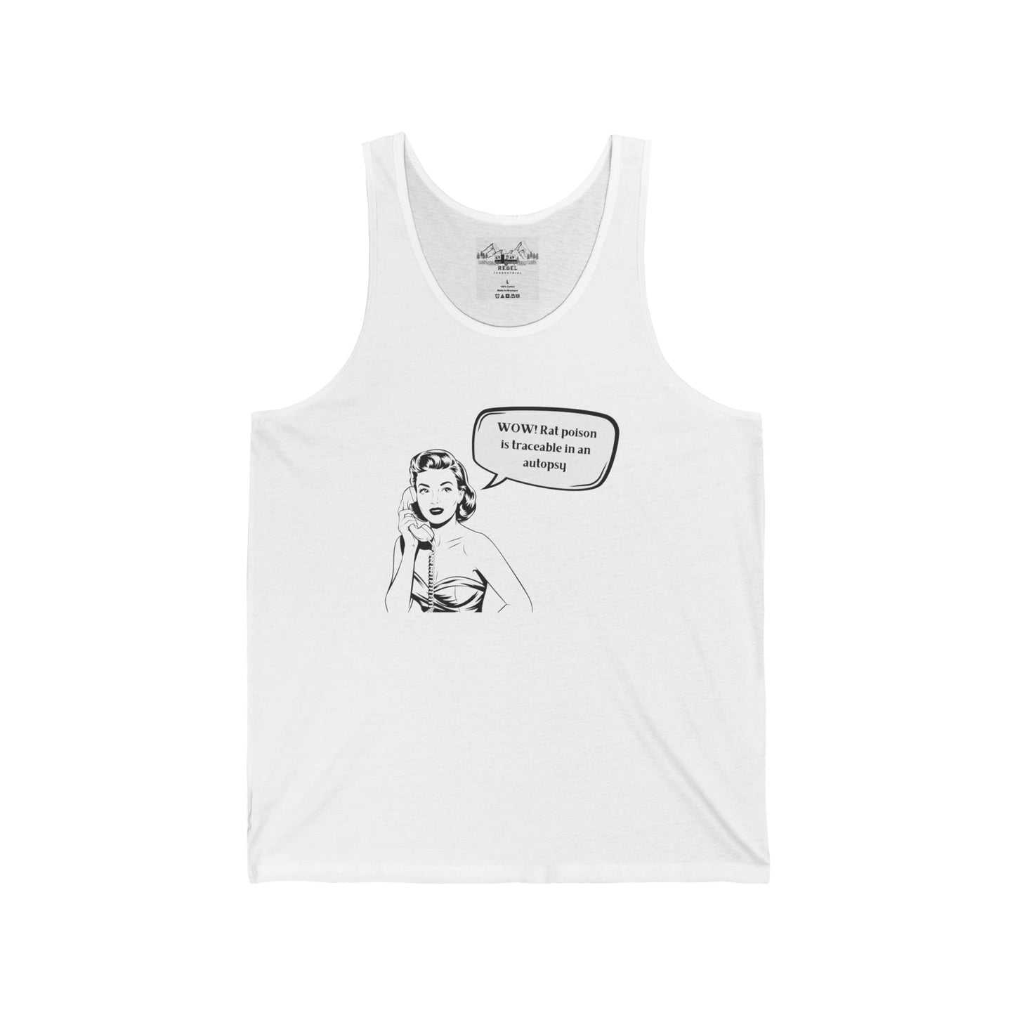 WOW! Rat Poison is Traceable in an Autopsy – Unisex Jersey Tank